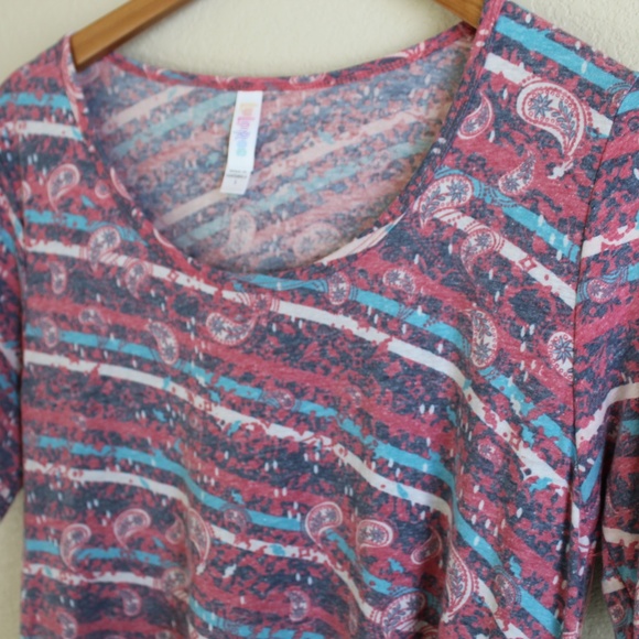 LuLaRoe Perfect T Pink Paisley Pattern - Picture 3 of 3